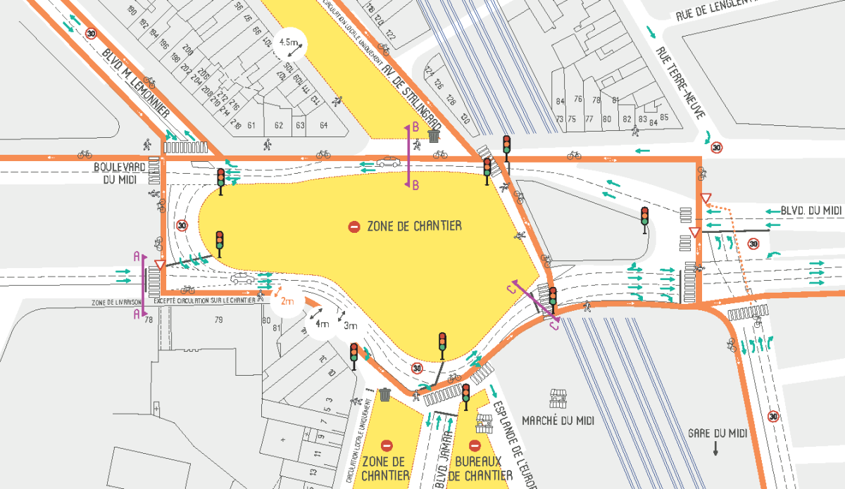 Circulation dans la zone Petite Ceinture oct 2020