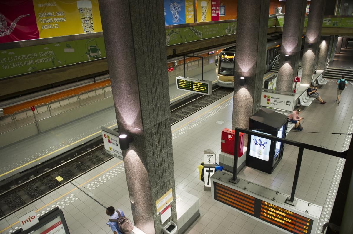 La partie pré-métro de la station De Brouckère